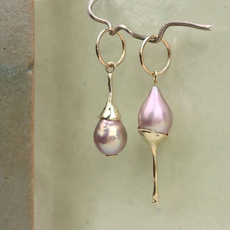 parel oorhangers asymmetrisch